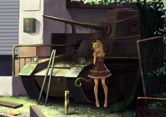 Blonde Neko with a Tank