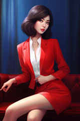 Aimi Aimoto bright red suit.png