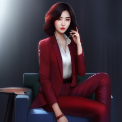 Aimi Aimoto maroon suit.png