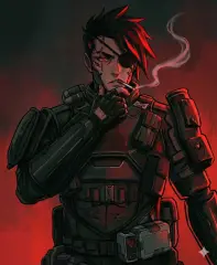 Loneheart with helmet